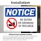 Signmission No Eating Or Drinking In This Area, 5 in W x Rectangle, Vinyl Decal OS-2PACK-NS-D-35-L-16081 - alternate 5